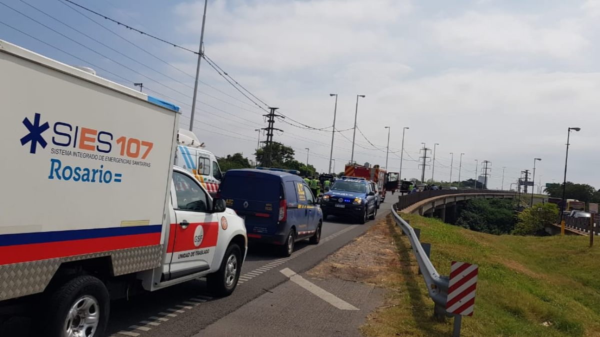 El tránsito estuvo cortado en el lugar del incidente.