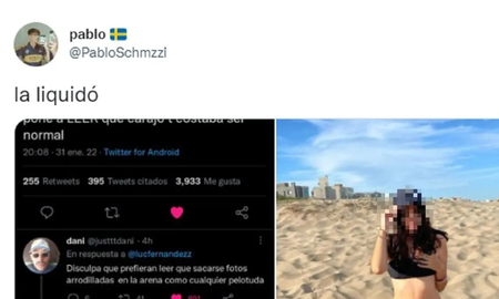 Se quiso hacer la graciosa y los usuarios de Twitter no la perdonaron: Que rara la gente que va a leer en la playa Se quiso hacer la graciosa y los usuarios de Twitter no la perdonaron: Que rara la gente que va a leer en la playa