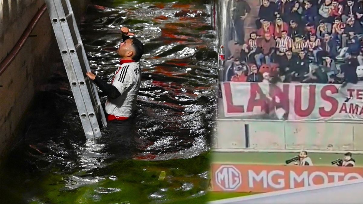 Detuvieron a un hincha de Estudiantes que arrojó a otro al foso de la cancha en medio de una pelea.