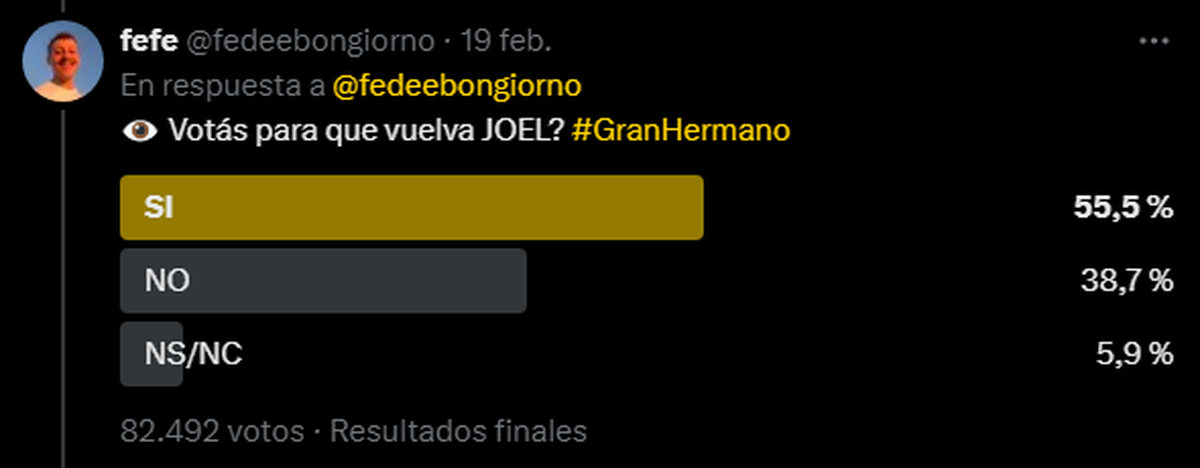 Federico Bongiorno vía X. Federico Bongiorno vía X.