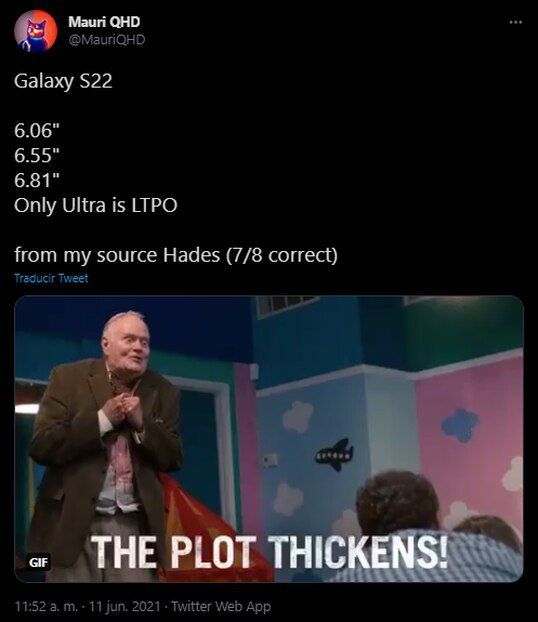 Filtraciones de Mauri QHD.