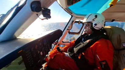 Prefectura aeroevacuó a un tripulante con fracturas múltiples en alta mar frente a Santa Cruz