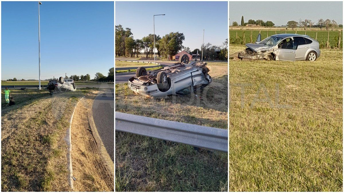 Accidente de tránsito en Frank: vuelco y un herido grave