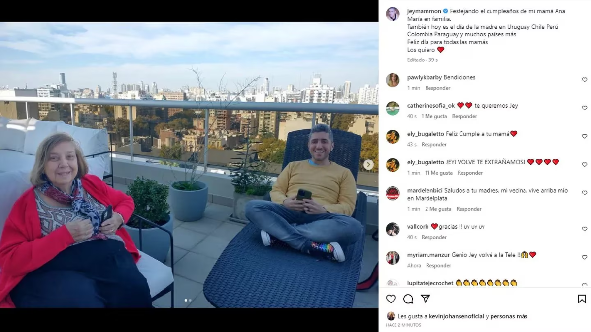 Jey Mammon compartió imágenes junto a sus familias (Captura de Instagram).