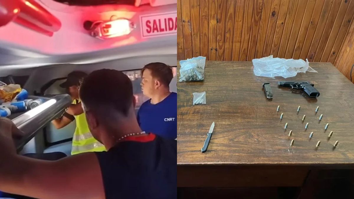 Barras argentinos fueron detenidos con drogas y un arma escondida con quince balas