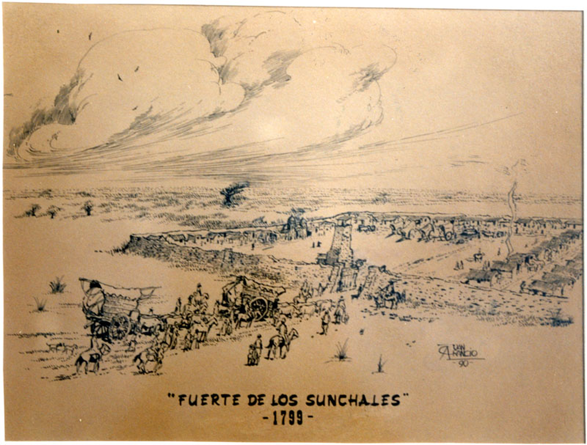 El Fuerte de los Sunchales fue creado para formar parte de una línea que tenía como objetivo cerrar el avance de las naciones originarias