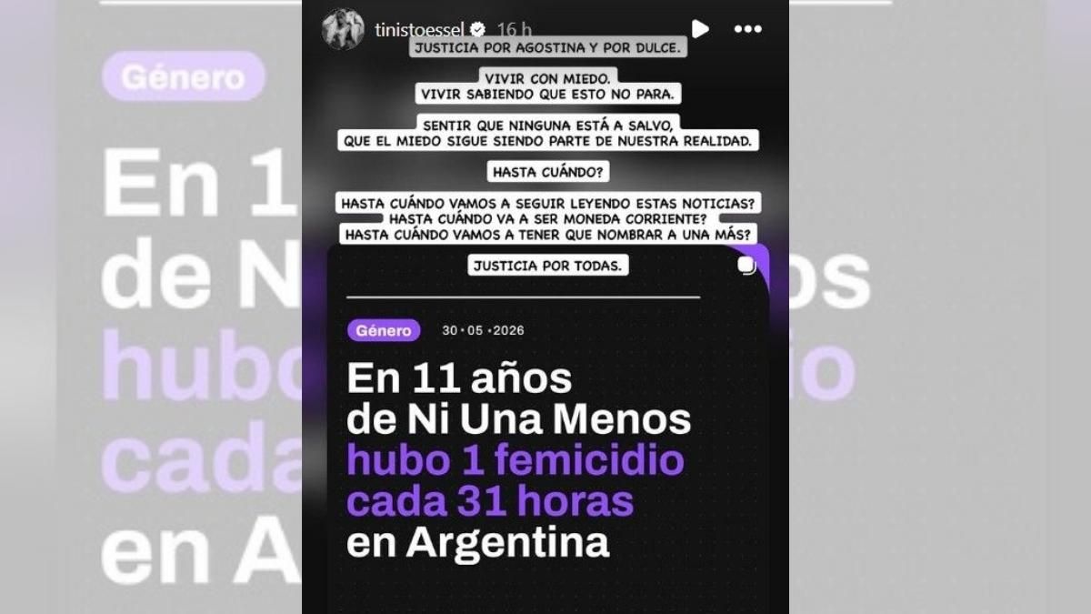Tini utilizó sus redes sociales para visibilizar el reclamo de justicia. Tini utilizó sus redes sociales para visibilizar el reclamo de justicia.