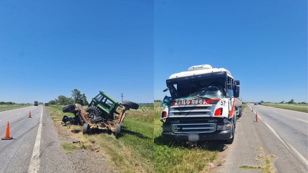 El accidente se produjo en la Autopisto Rosario -Santa Fe, a la altura de Barrancas.