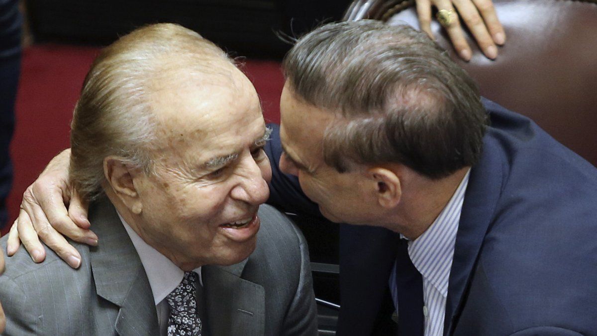 Miguel Ángel Pichetto siempre recibió el apoyo de Carlos Menem. 