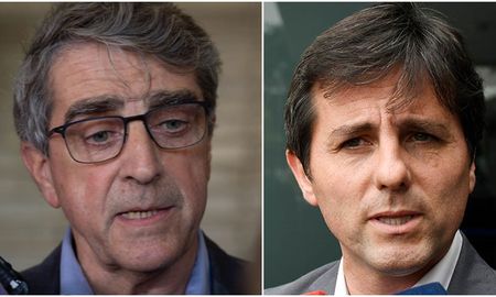 El senador Traferri y el fiscal Schiappa Pietra se cruzaron a la salida de los Tribunales de Rosario. El senador Traferri y el fiscal Schiappa Pietra se cruzaron a la salida de los Tribunales de Rosario.