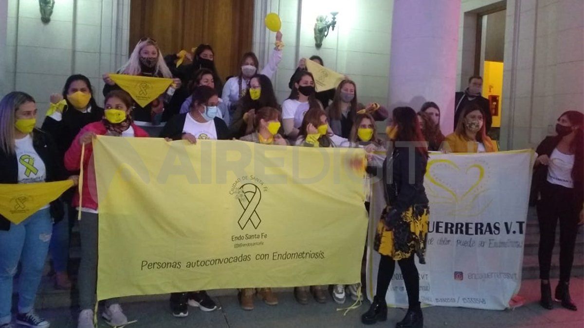 Las integrantes de las diferentes agrupaciones de endometriosis que llegaron este jueves a la Legislatura celebraron la aprobación de la norma.
