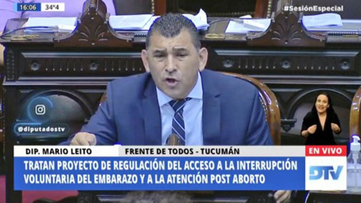 El diputado nacional por Tucumán Mario Leito sostuvo que es intolerable la cantidad de amenazas y mensajes violentos que recibió en las últimas horas por parte de quienes se dicen defensores de la vida y advirtió no se moverá ni un centímetro de sus convicciones