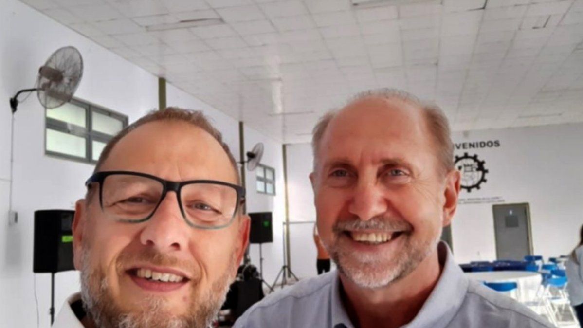 Marcos Corach junto a Omar Perotti.&nbsp;