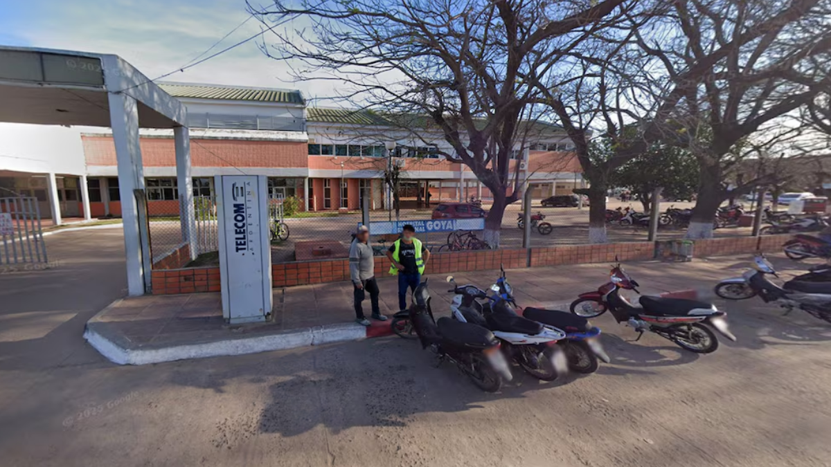 Entrada al Hospital Pediátrico de Goya, Corrientes, el lugar donde permanecen internada las menores.
