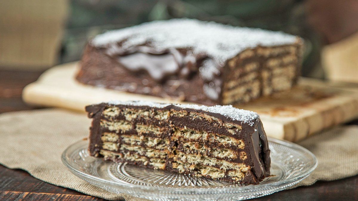 Torta de masitas de chocolate para la tarde