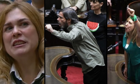 Cruce a los gritos entre Myriam Bregman y Lilia Lemoine. Cruce a los gritos entre Myriam Bregman y Lilia Lemoine.