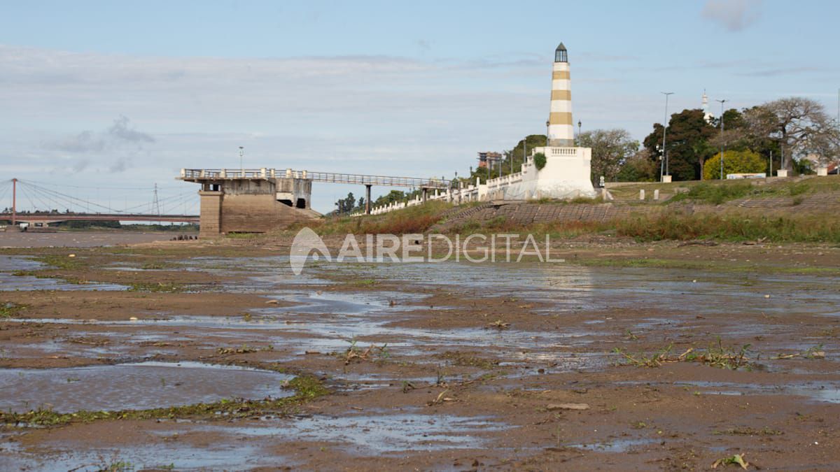 Así se vio la costanera de la ciudad de Santa Fe desde el comienzo de la bajante histórica del Paraná.