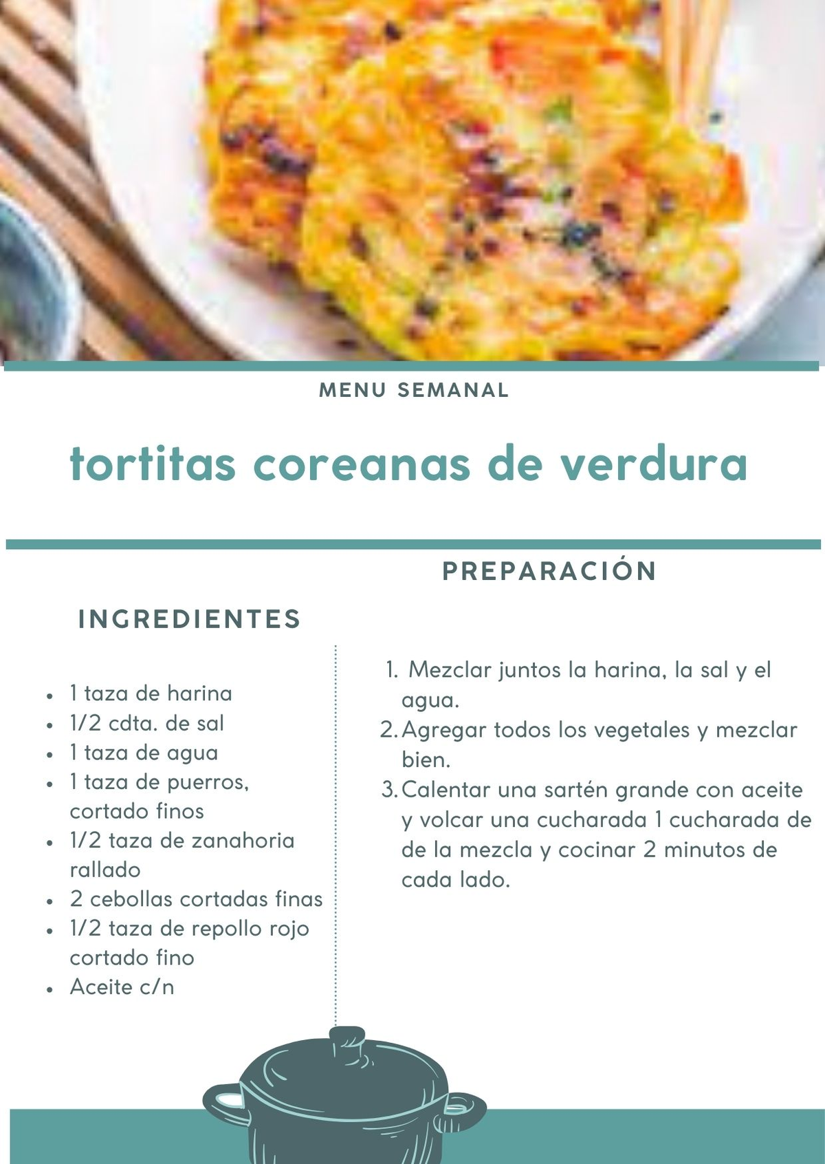 Las tortitas coreanas de verduras son súper sencillas de preparar y lleva ingredientes muy económicos. Las tortitas coreanas de verduras son súper sencillas de preparar y lleva ingredientes muy económicos.