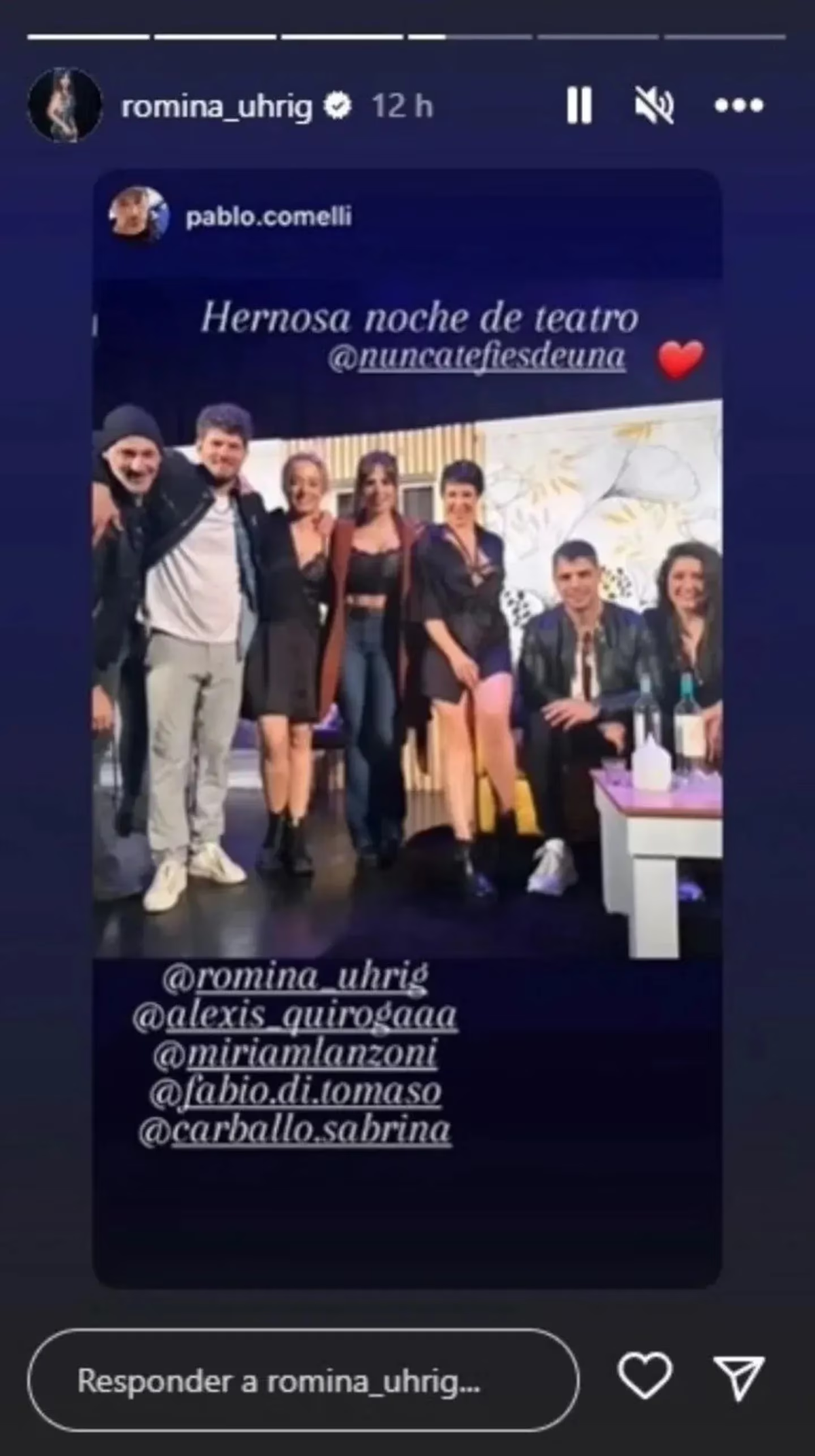 La salida entre Conejo y Romina Uhrig. La salida entre Conejo y Romina Uhrig.