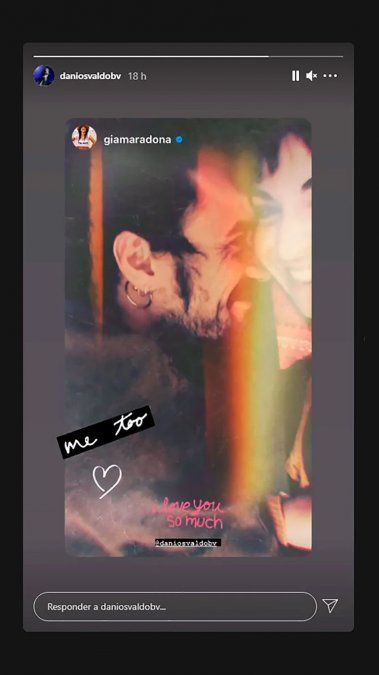 El romántico ida y vuelta entre Gianinna Maradona y Daniel Osvaldo en las redes.