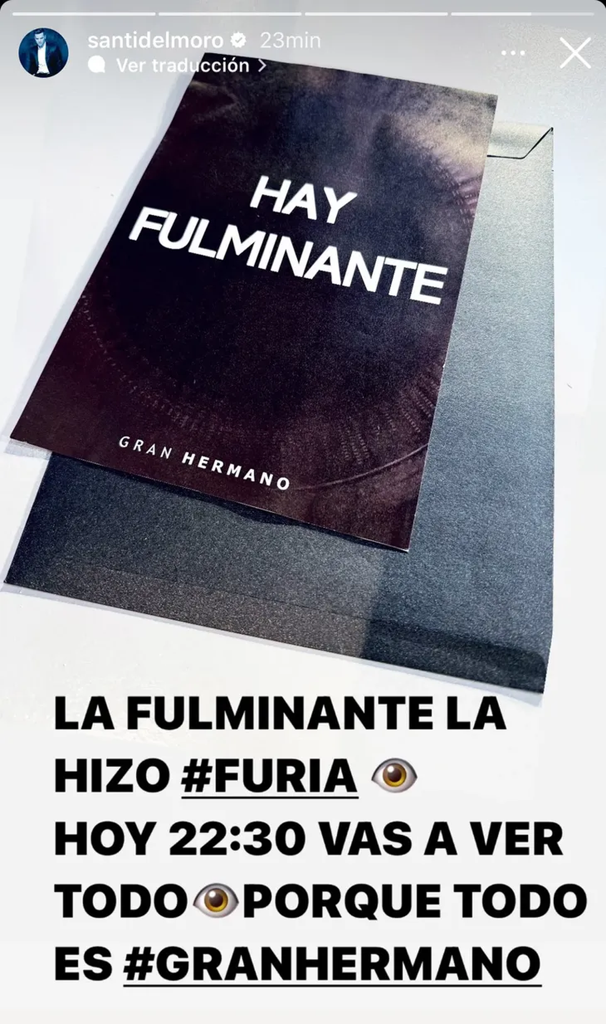 Santiago del Moro reveló quién hizo la fulminante en Gran Hermano. Santiago del Moro reveló quién hizo la fulminante en Gran Hermano.
