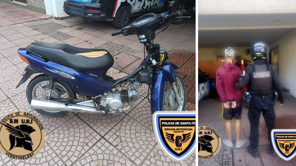El adolescente fue interceptado en Larrea y Avenida Peñaloza. La moto tenía pedido de secuestro desde 2020 en La Matanza.