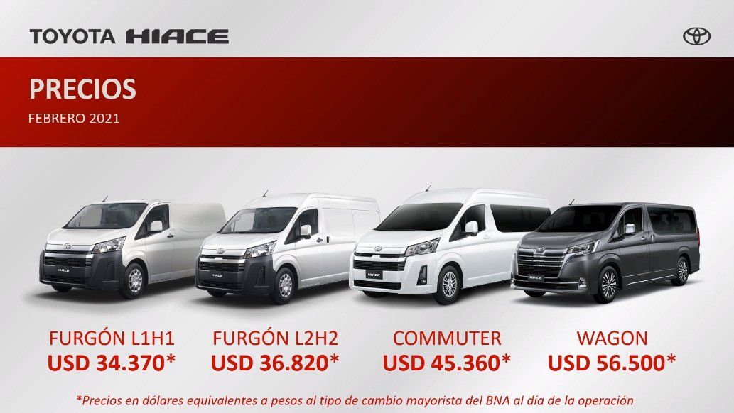 Toyota Hiace | Precios