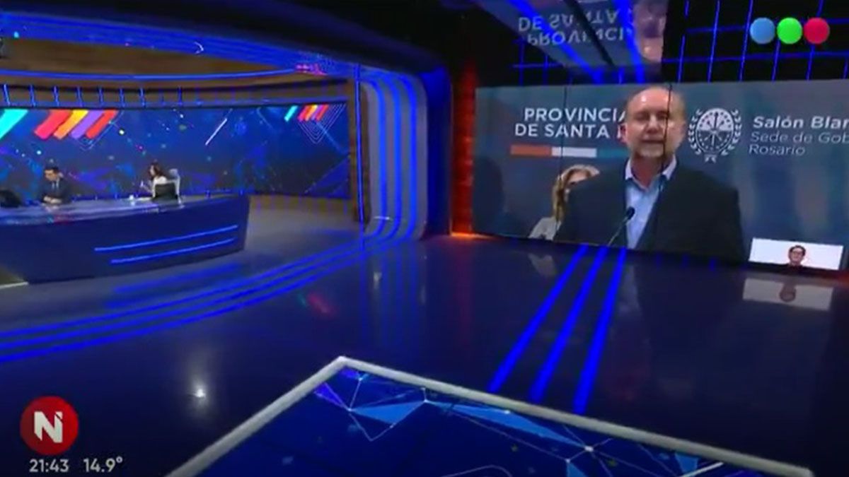 Las imágenes en las cuales ambos comunicadores recalcan la gravedad y decisión extrema del gobierno de la provincia de Santa Fe dataN de julio del 2020.