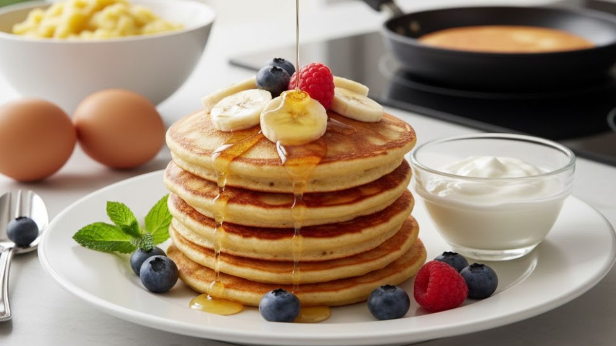 Panqueques de banana.&nbsp;