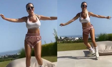 Evangelina Anderson sufrió un accidente mientras patinaba. Evangelina Anderson sufrió un accidente mientras patinaba.