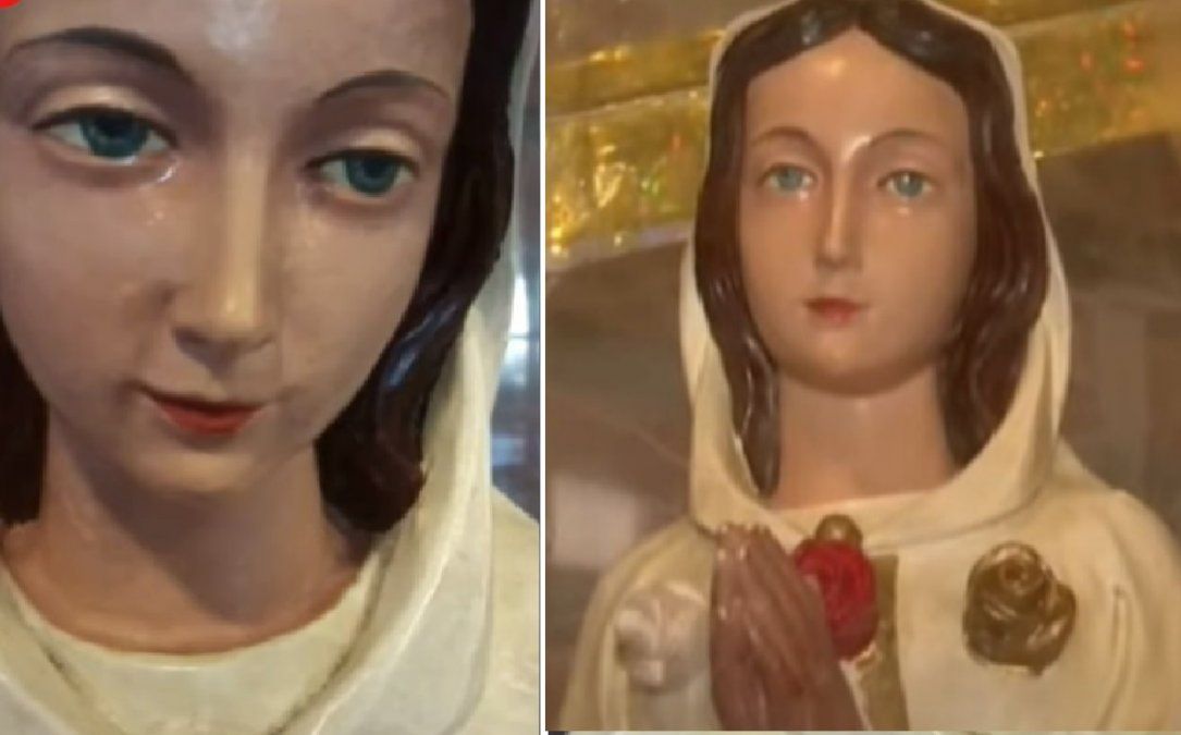 Video: captan a la Virgen María Rosa mística llorando dos veces en menos de una semana 