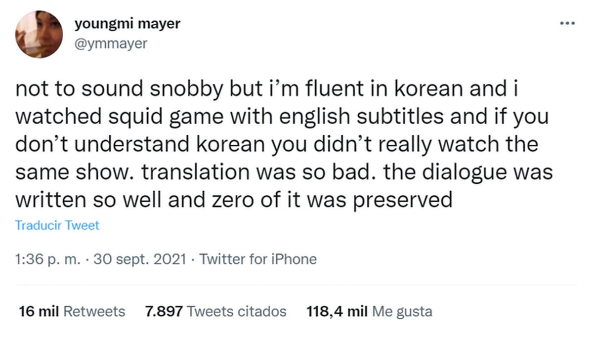 Una mujer evidenció el detalle de "El juego del calamar", serie que es furor en Netflix.