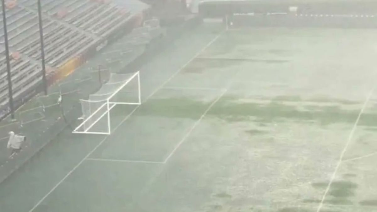 Así se encontraba el estadio a tres horas del partido. Así se encontraba el estadio a tres horas del partido.