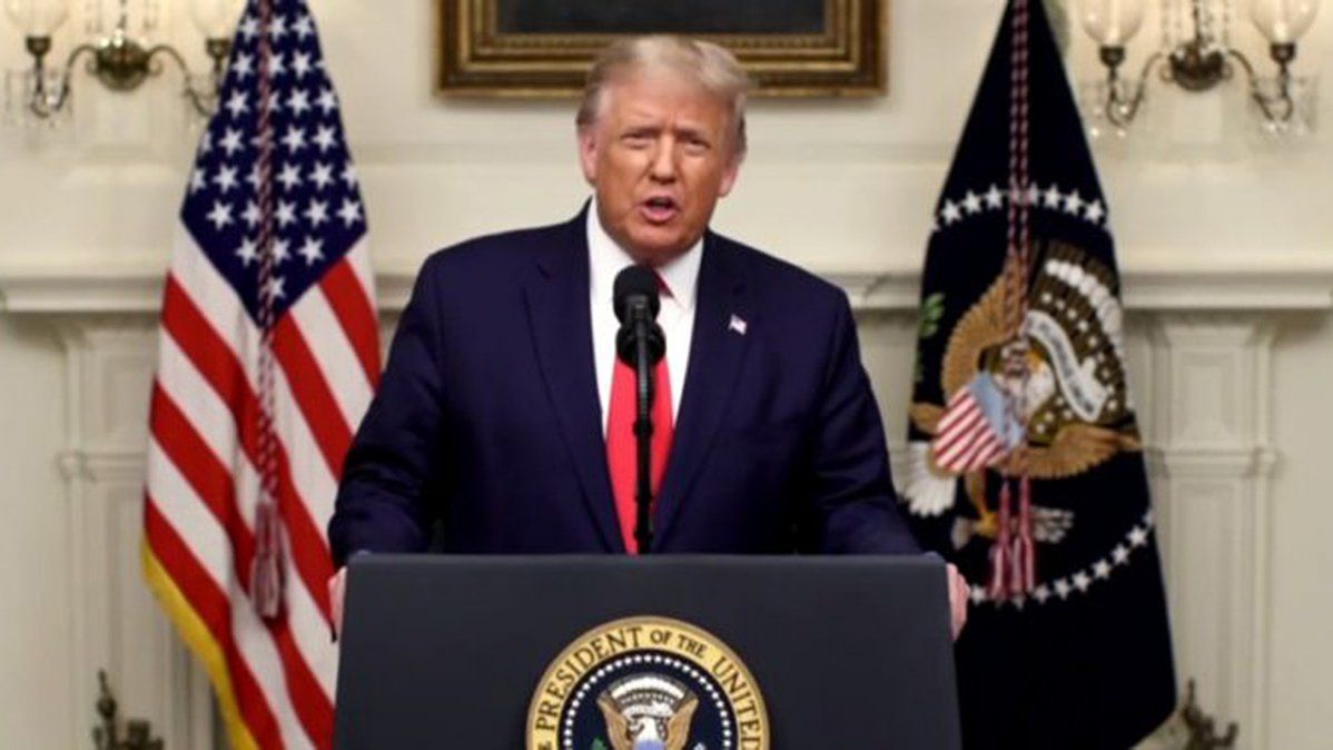 Donald Trump durante su discurso en la ONU, en donde hizo una dura crítica a China y a la OMS por la pandemia y pidió que se tomen medidas contra el país asiático.
