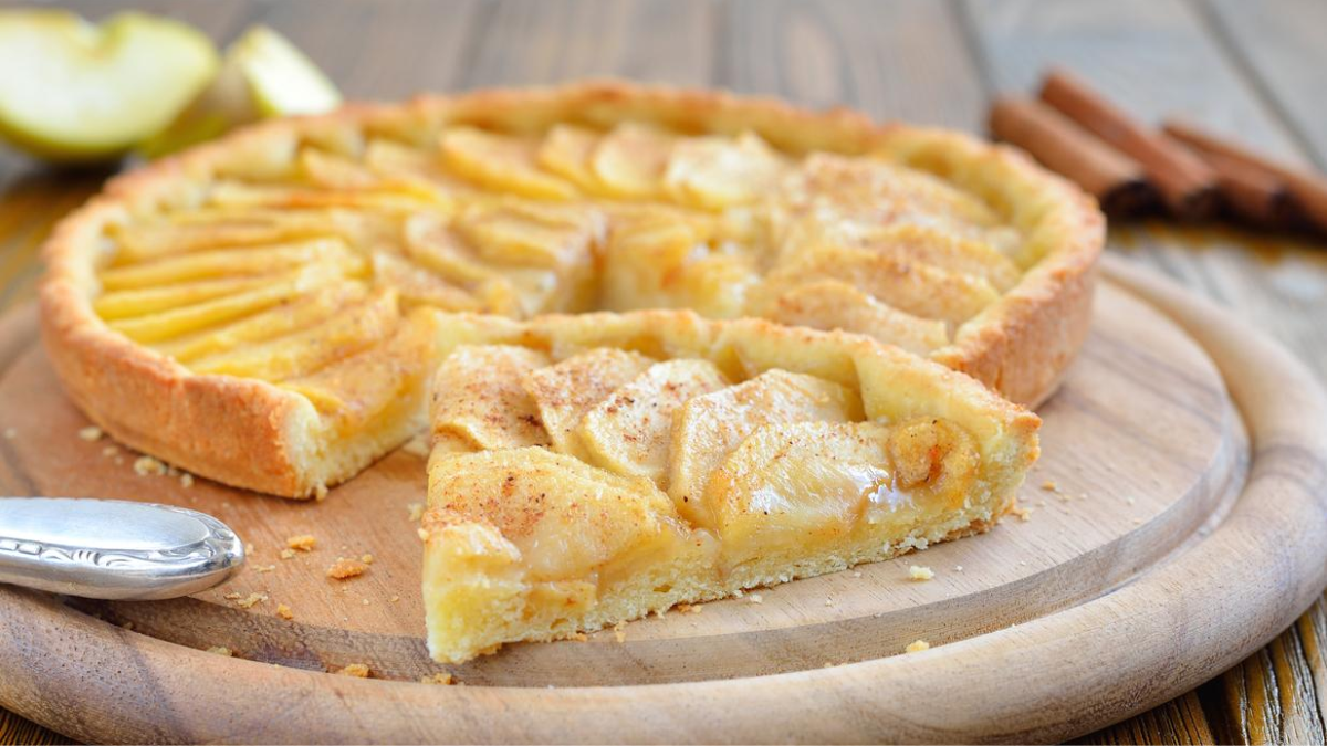 Esta tarta de manzana es una alternativa más liviana y saludable.