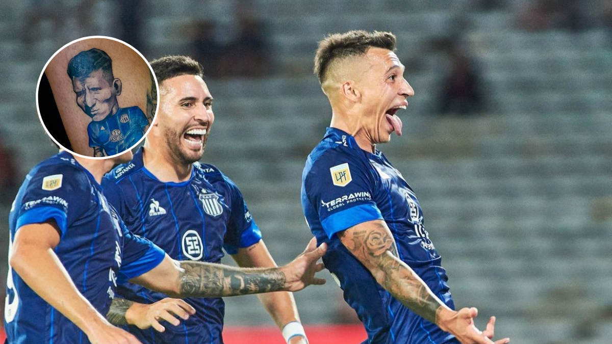 ¡Furor por Rubén Botta! Un hincha de Talleres se tatuó al exjugador de Colón