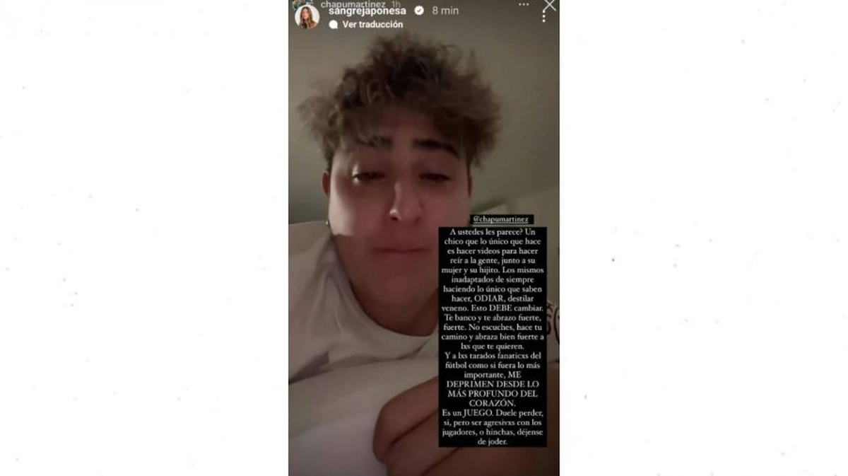 La China Suárez posteó en sus historias de Instagram una fotografía del Chapu Martínez.