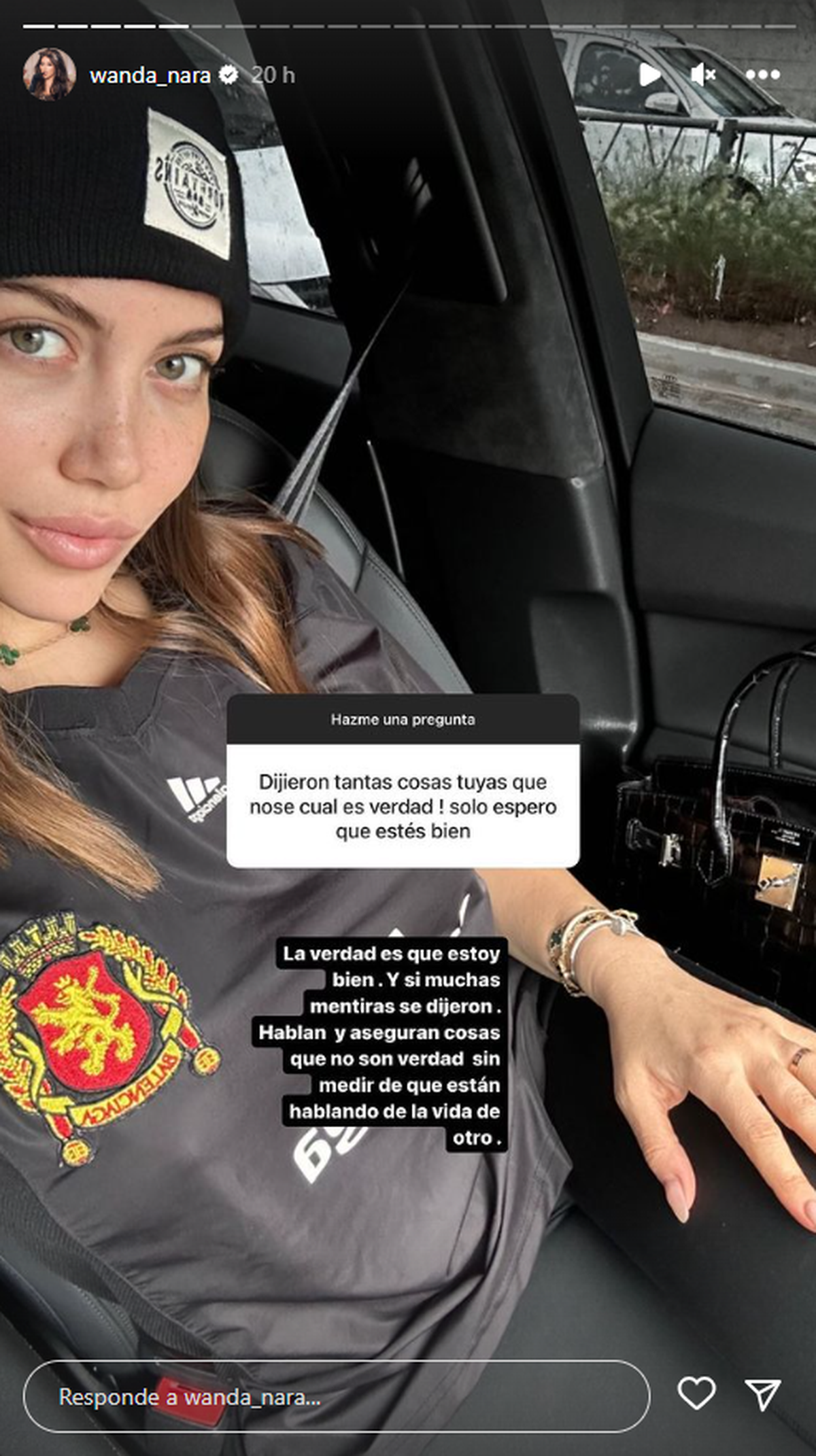 Wanda Nara aseguró que está bien y apuntó contra los medios. Wanda Nara aseguró que está bien y apuntó contra los medios.