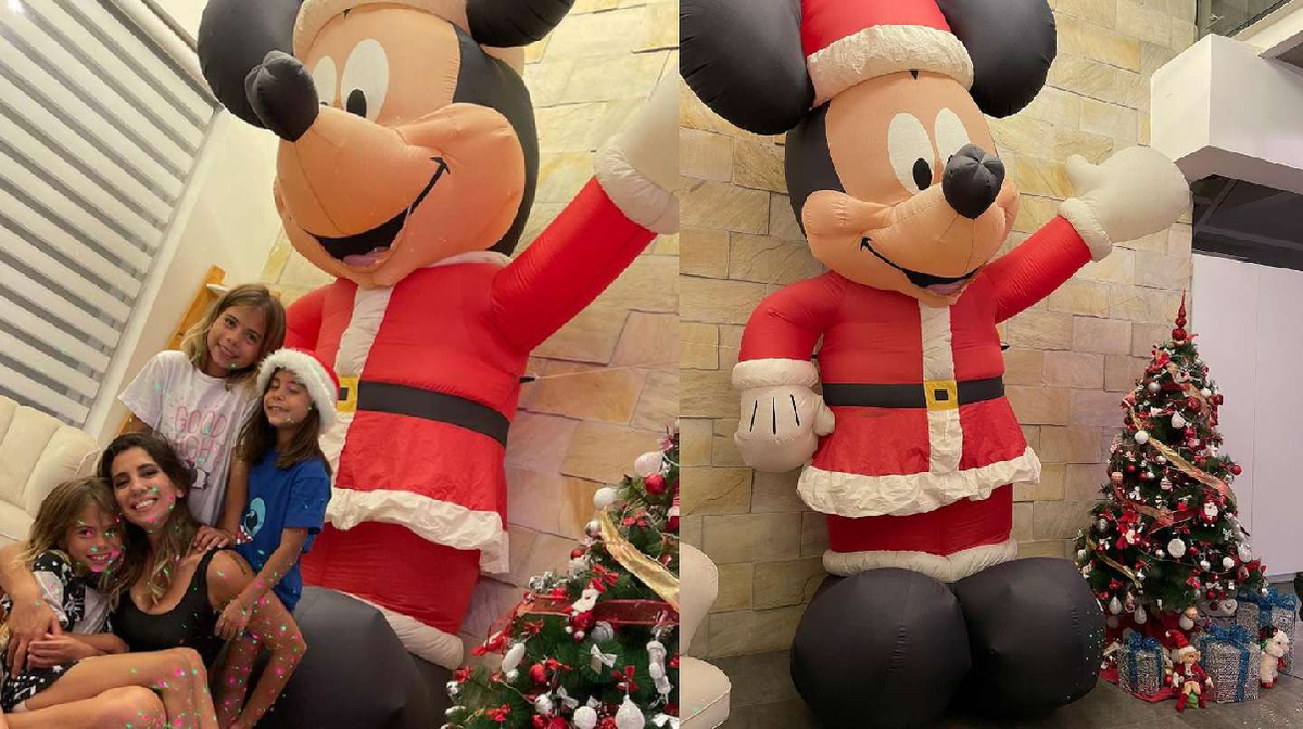 El arbolito y la decoraci&oacute;n navide&ntilde;a de Cinthia Fern&aacute;ndez en Disney.&nbsp;