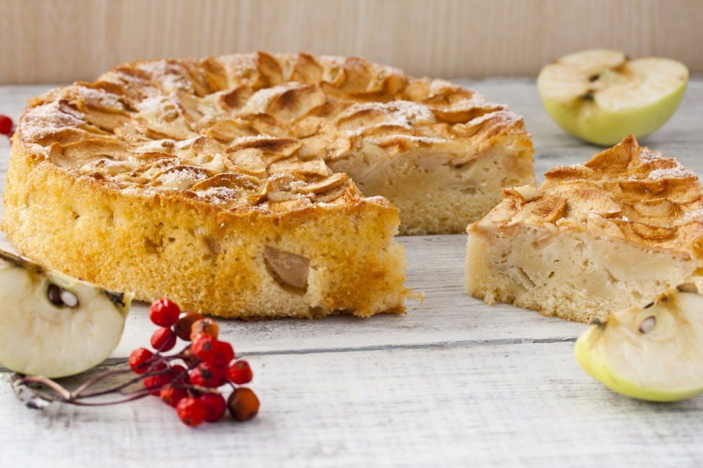Torta de manzanas húmeda.