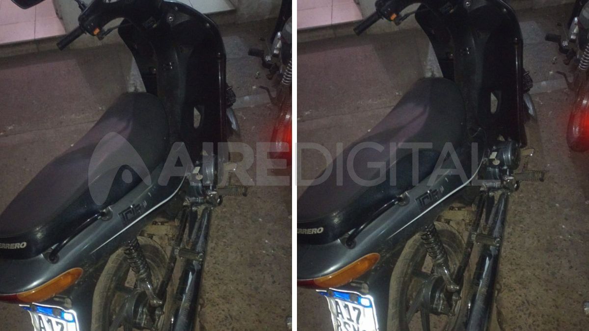 La moto secuestrada en la ciudad de Santa Fe