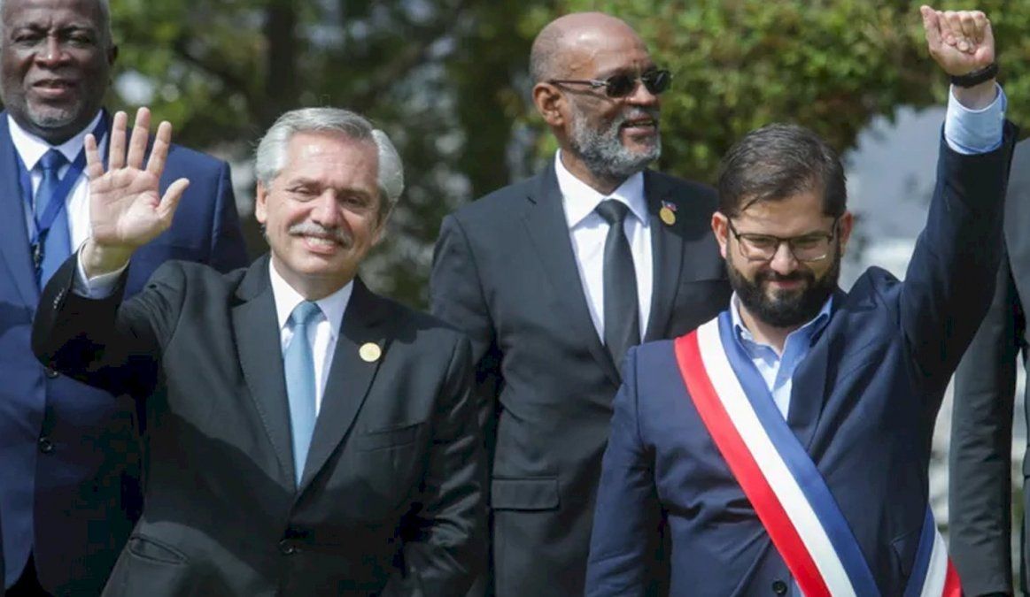 Alberto Fernández en la asunción de Gabriel Boric en Chile.