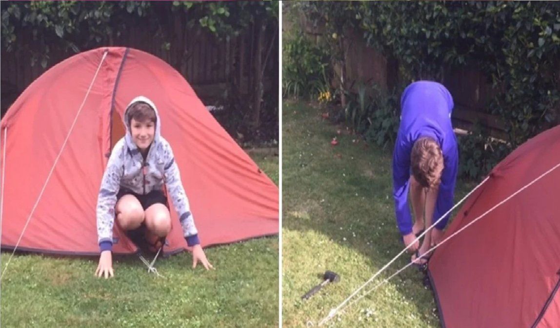 La historia del niño que decidió vivir en la carpa que le regaló su amigo antes de morir