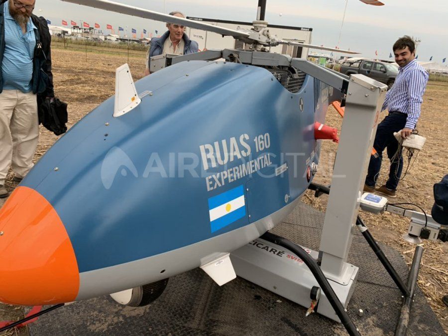 El RUAS-160 es un helidrone de fabricación argentina que combina las características del drone y del helicóptero.