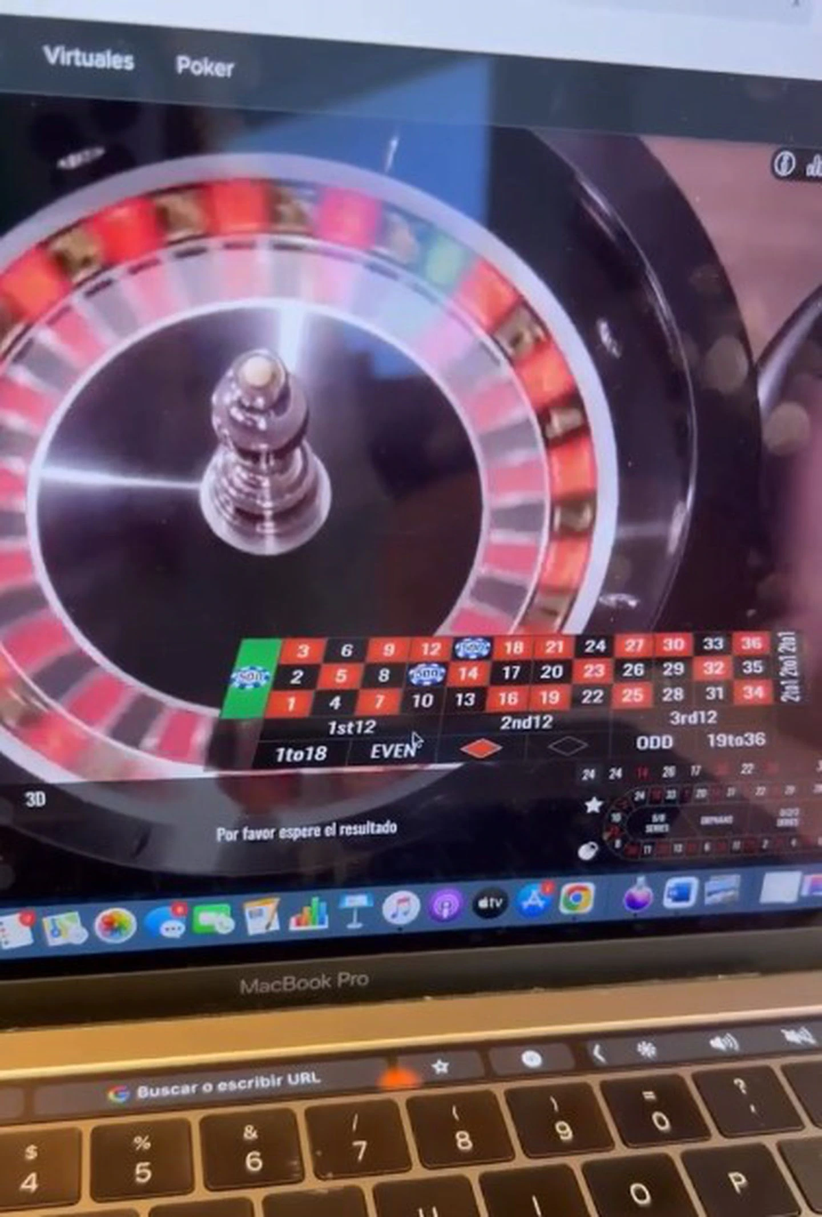 Cinthia Fernández ganó en el casino online.