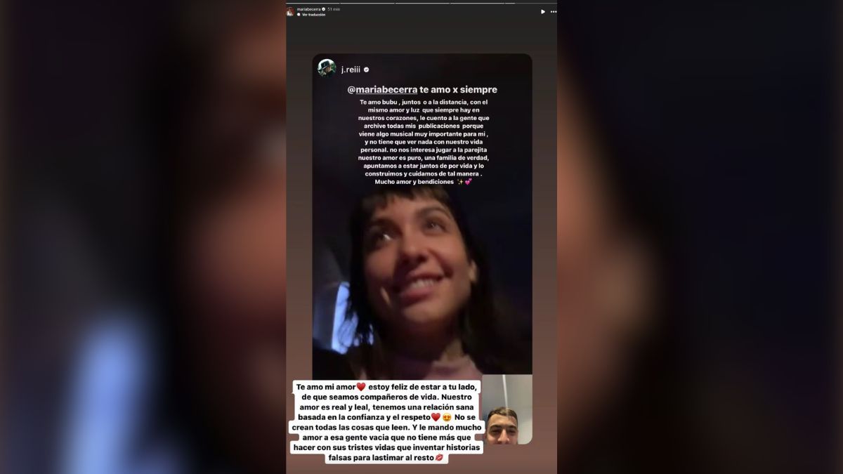 María Becerra desmintió los rumores de crisis con J Rei con un tierno mensaje. María Becerra desmintió los rumores de crisis con J Rei con un tierno mensaje.