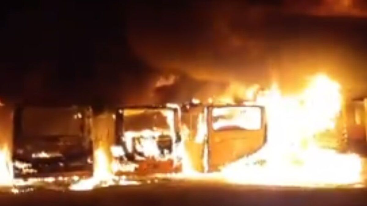 Mendoza: se incendiaron ocho colectivos en una terminal
