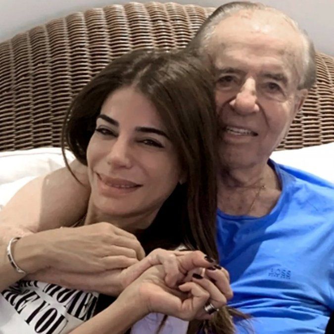 Zulemita Menem junto a su papá Carlos.