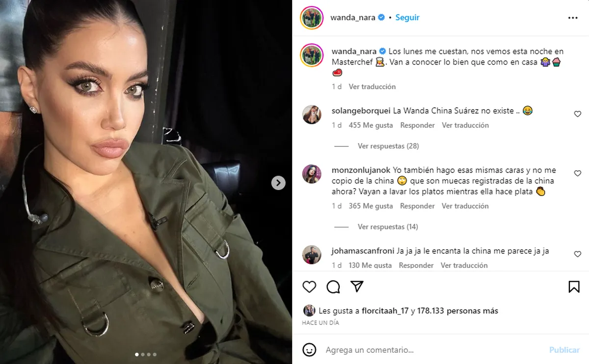 Wanda Nara se pasó con el Photoshop y quedó igual a la China Suárez.