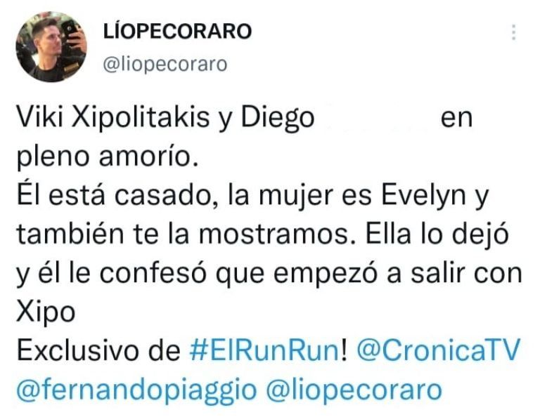 Vicky Xipolitakis mantendría una relación en secreto.